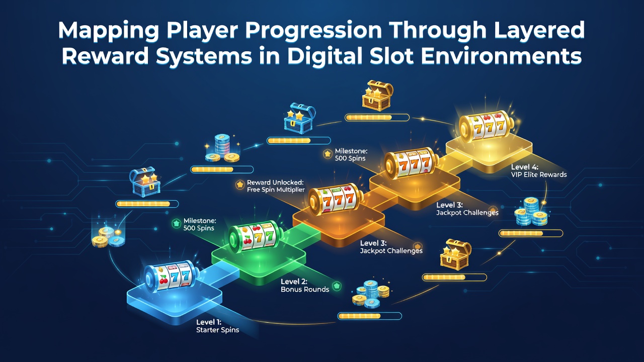 Visualisierung geschichteter Belohnungsebenen in digitalen Slots mit Fortschrittsanzeigen und Prämienstufen