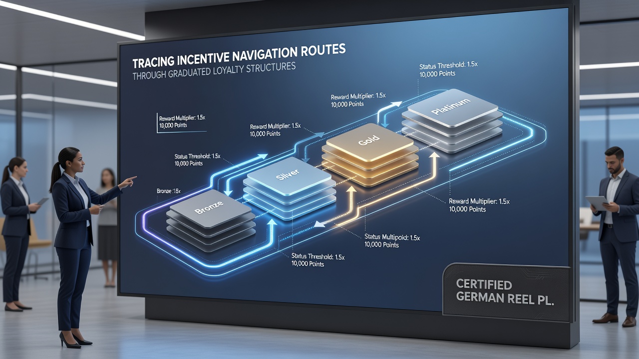 Beispiel einer gestuften Loyalitätsstruktur mit Navigationspfaden